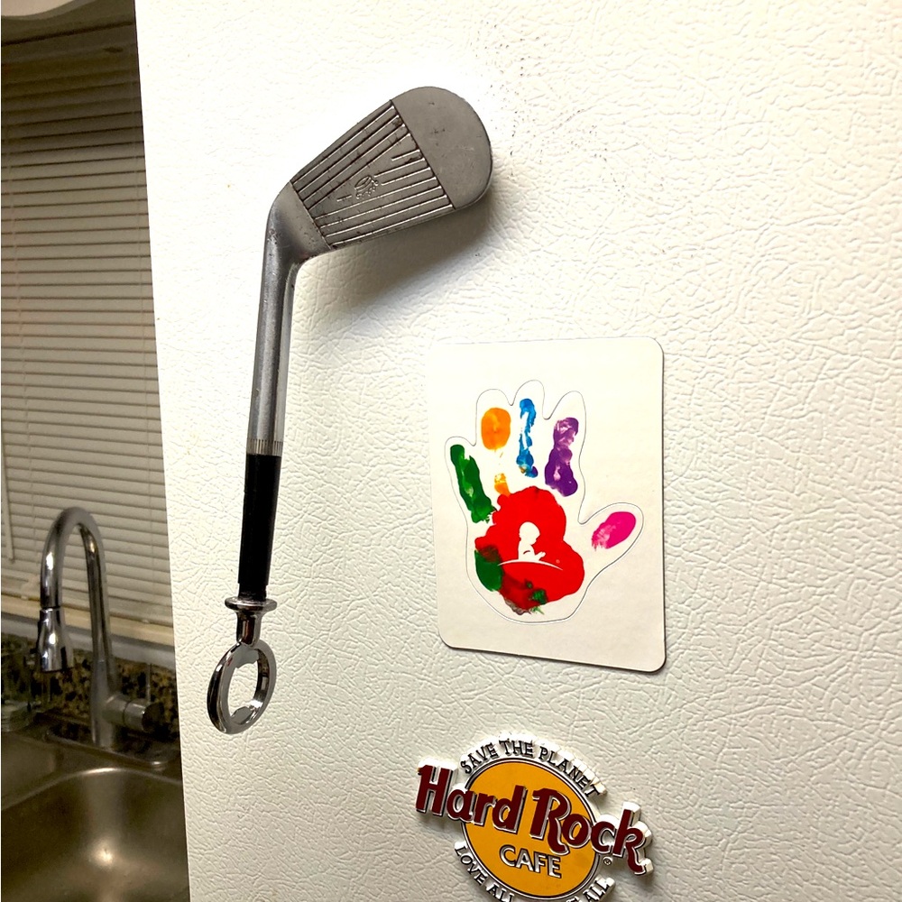 Vintage Walter Hagen Power Groove 2 Iron Bottle Opener / Refrigerator Magnet!🧲